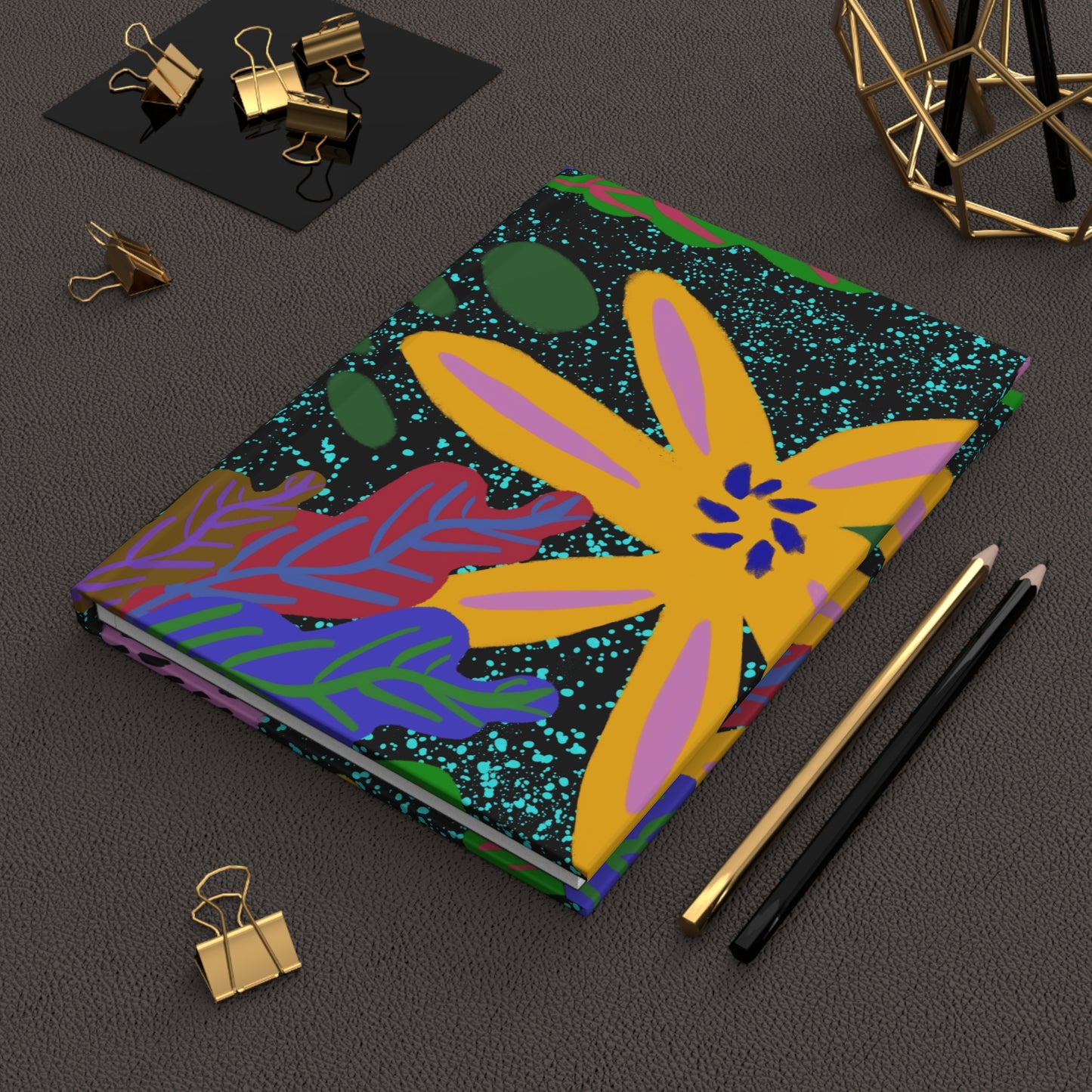 Floral Space Hardcover Journal