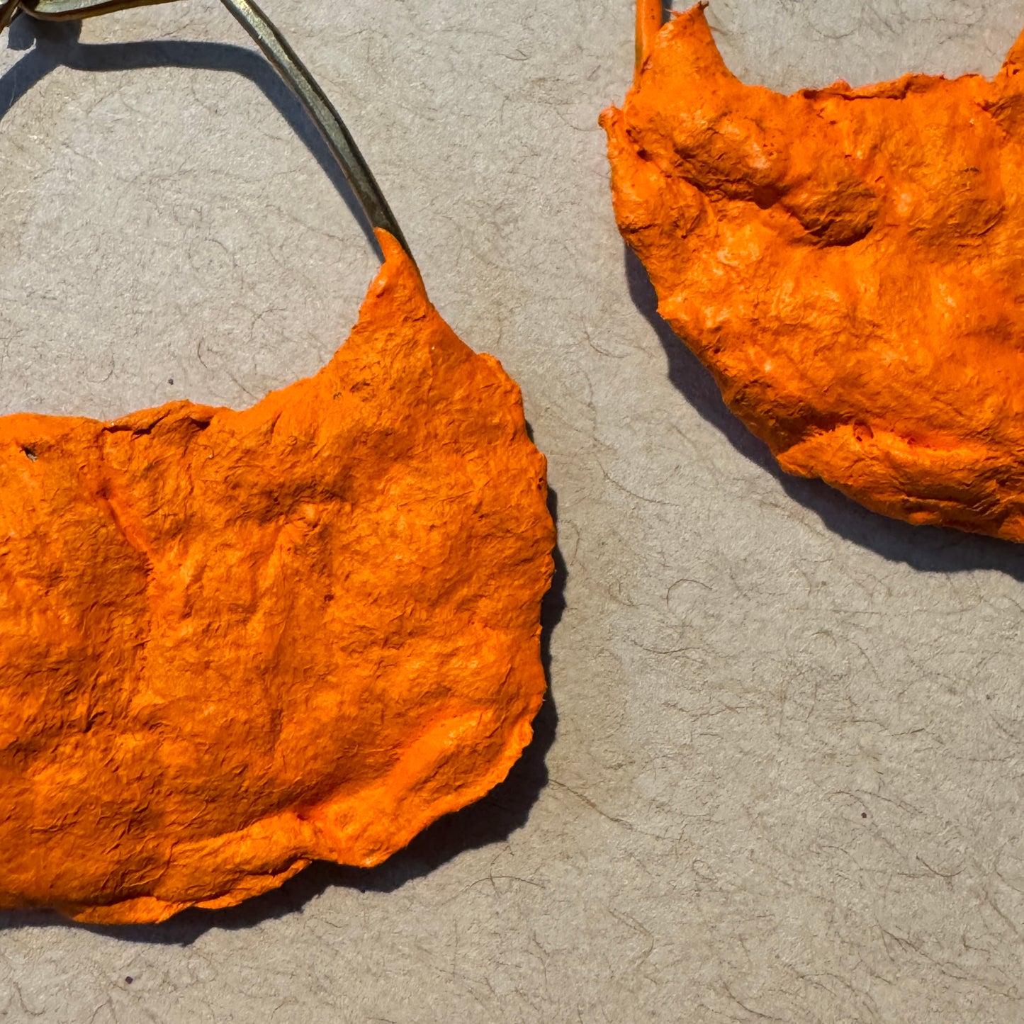 Hand-Formed Paper Clay Earrings – One of a Kind