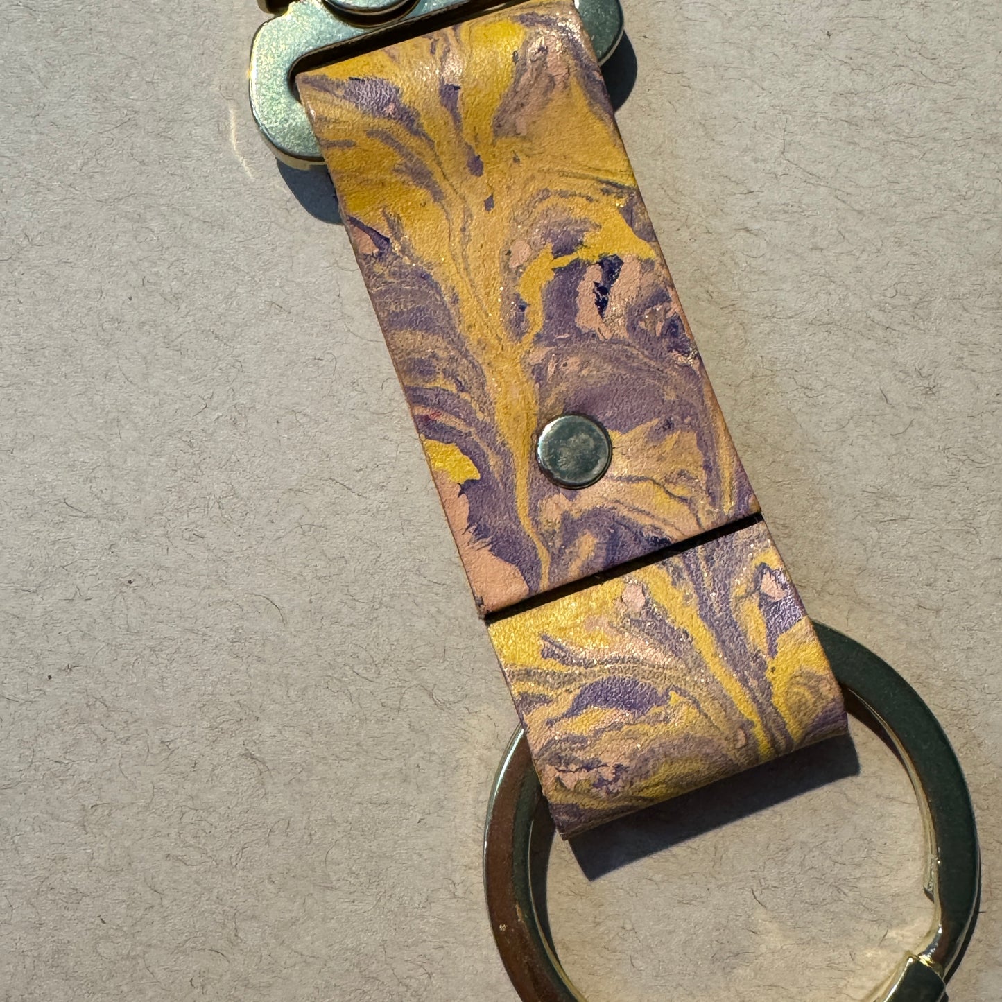 Marbled Leather Key chains