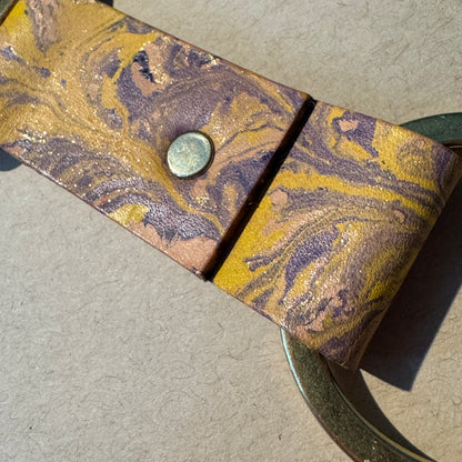 Marbled Leather Key chains