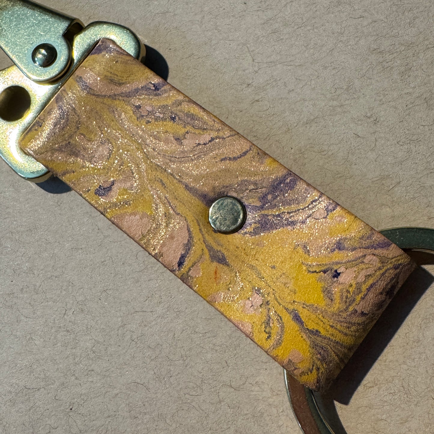 Marbled Leather Key chains