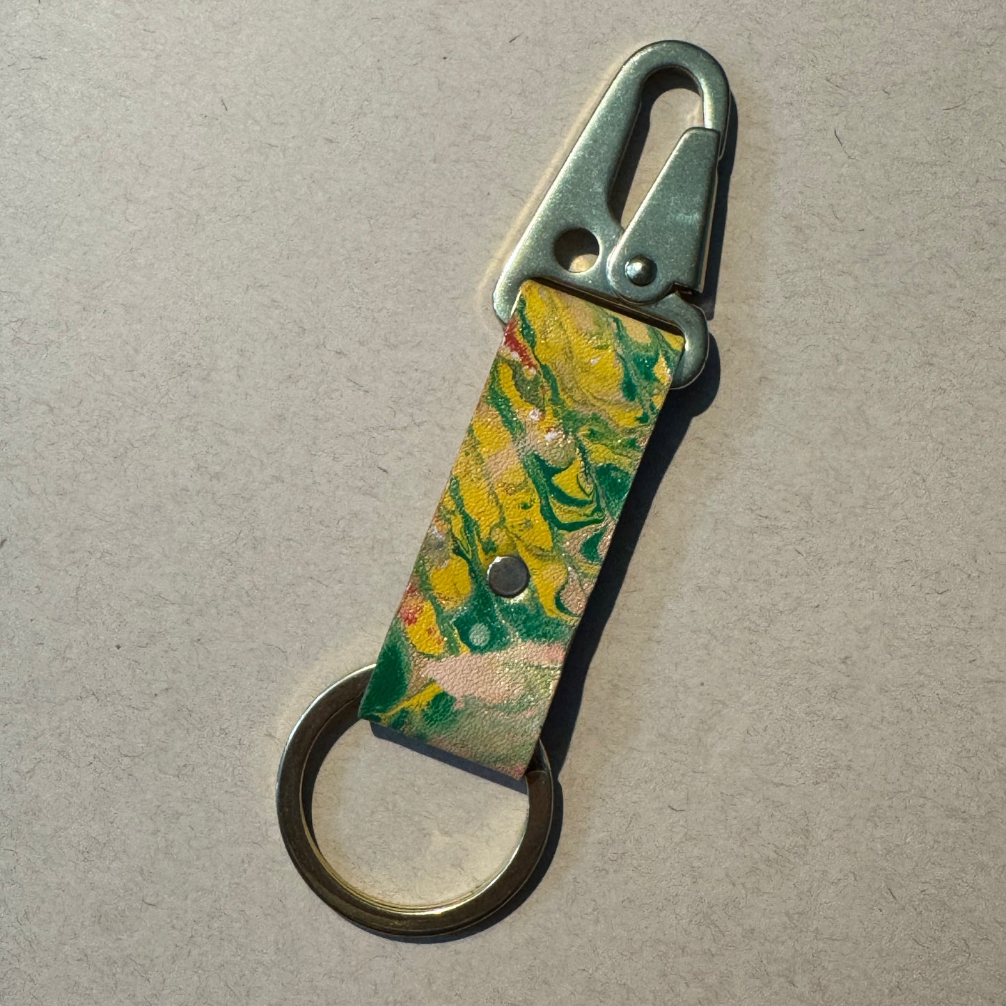 Marbled Leather Key chains