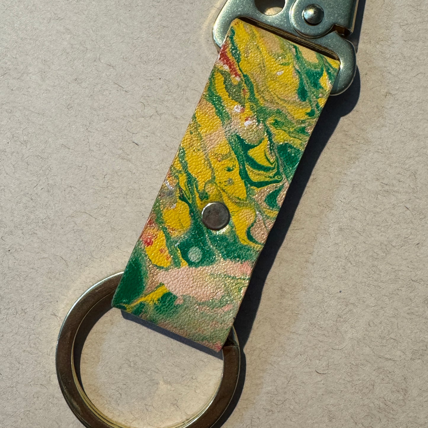 Marbled Leather Key chains