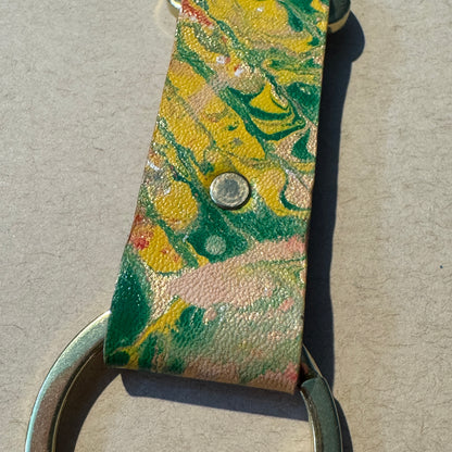 Marbled Leather Key chains