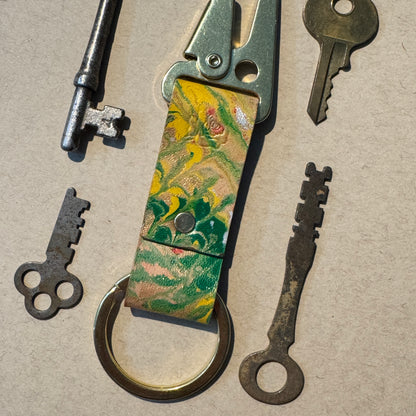 Marbled Leather Key chains