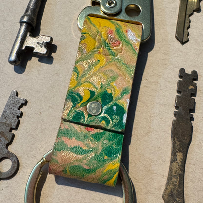 Marbled Leather Key chains