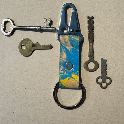 Marbled Leather Key chains