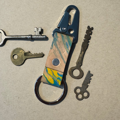 Marbled Leather Key chains