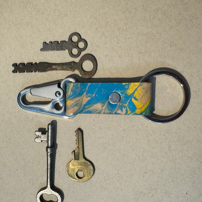 Marbled Leather Key chains