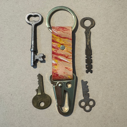 Marbled Leather Key chains