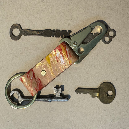 Marbled Leather Key chains