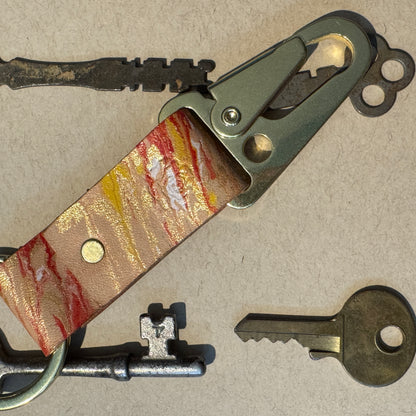 Marbled Leather Key chains