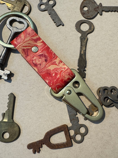 Marbled Leather Key chains