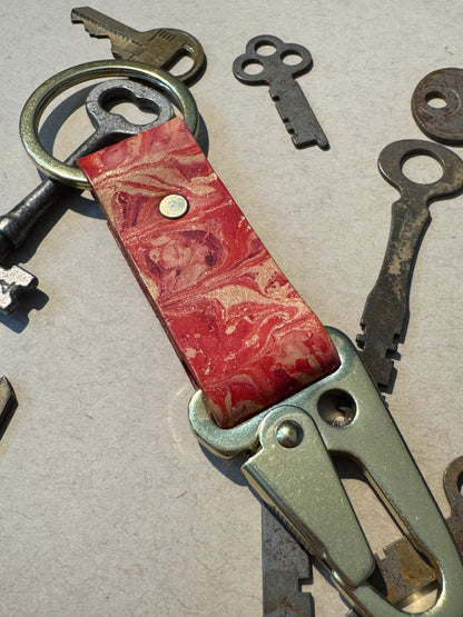 Marbled Leather Key chains