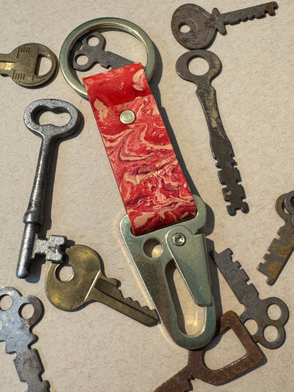 Marbled Leather Key chains
