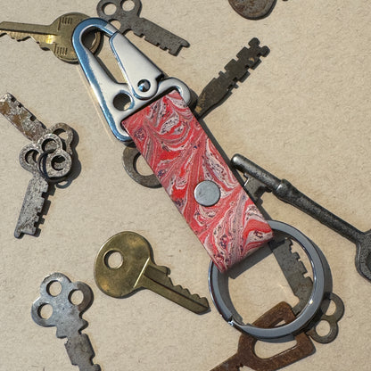 Marbled Leather Key chains