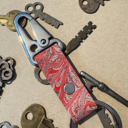 Marbled Leather Key chains