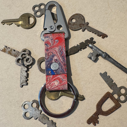 Marbled Leather Key chains
