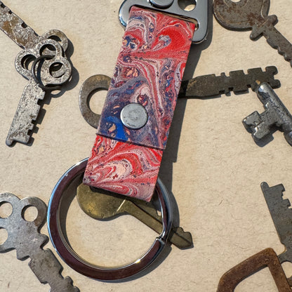 Marbled Leather Key chains