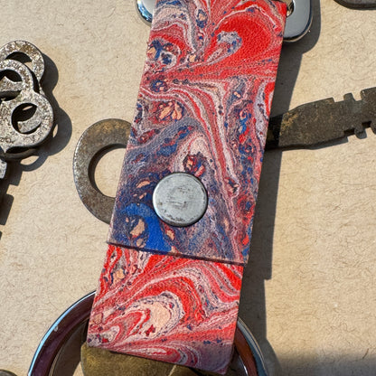 Marbled Leather Key chains