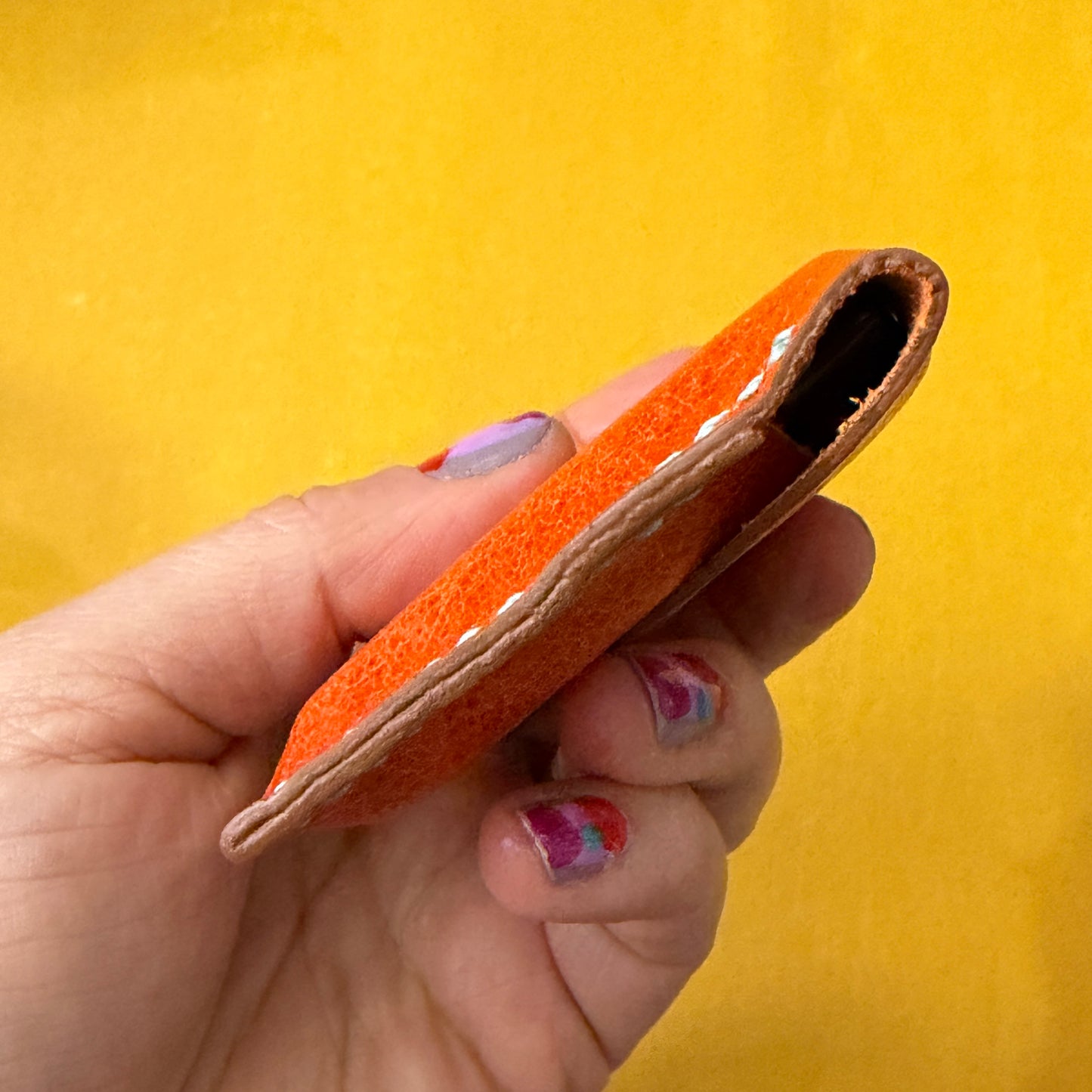 Perfume Pouch for samples Orange Shiny