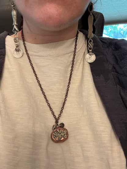 Clawprint Calm: Double-Sided Dalmatian Jasper Necklace