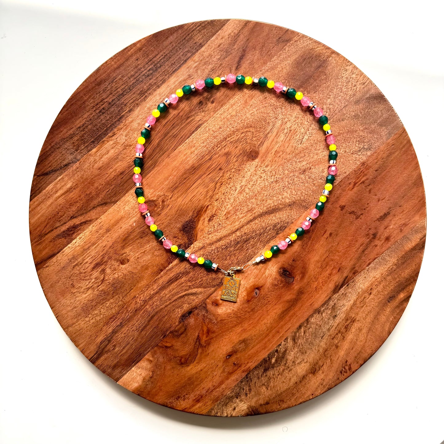 Sun Charm Beaded Necklace