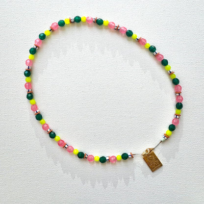 Sun Charm Beaded Necklace