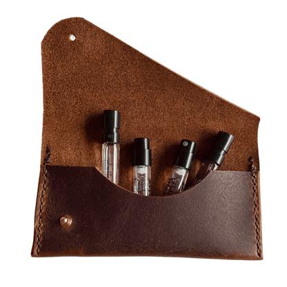 Perfume Pouch for samples Marron