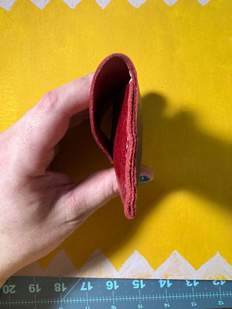 Perfume Pouch for samples Burgundy Shiny white thread