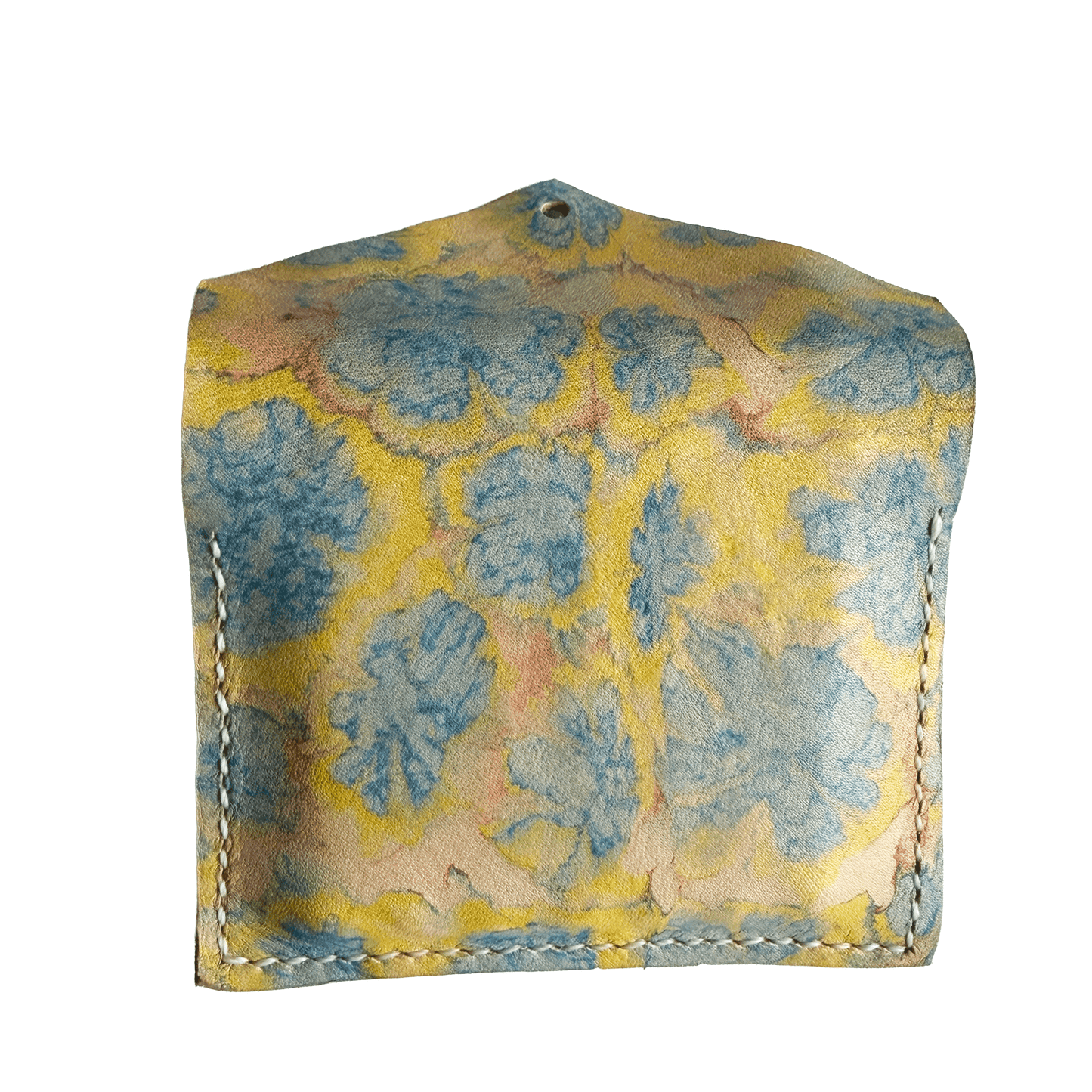 Perfume Pouch for samples  Blue & Yellow Marbled