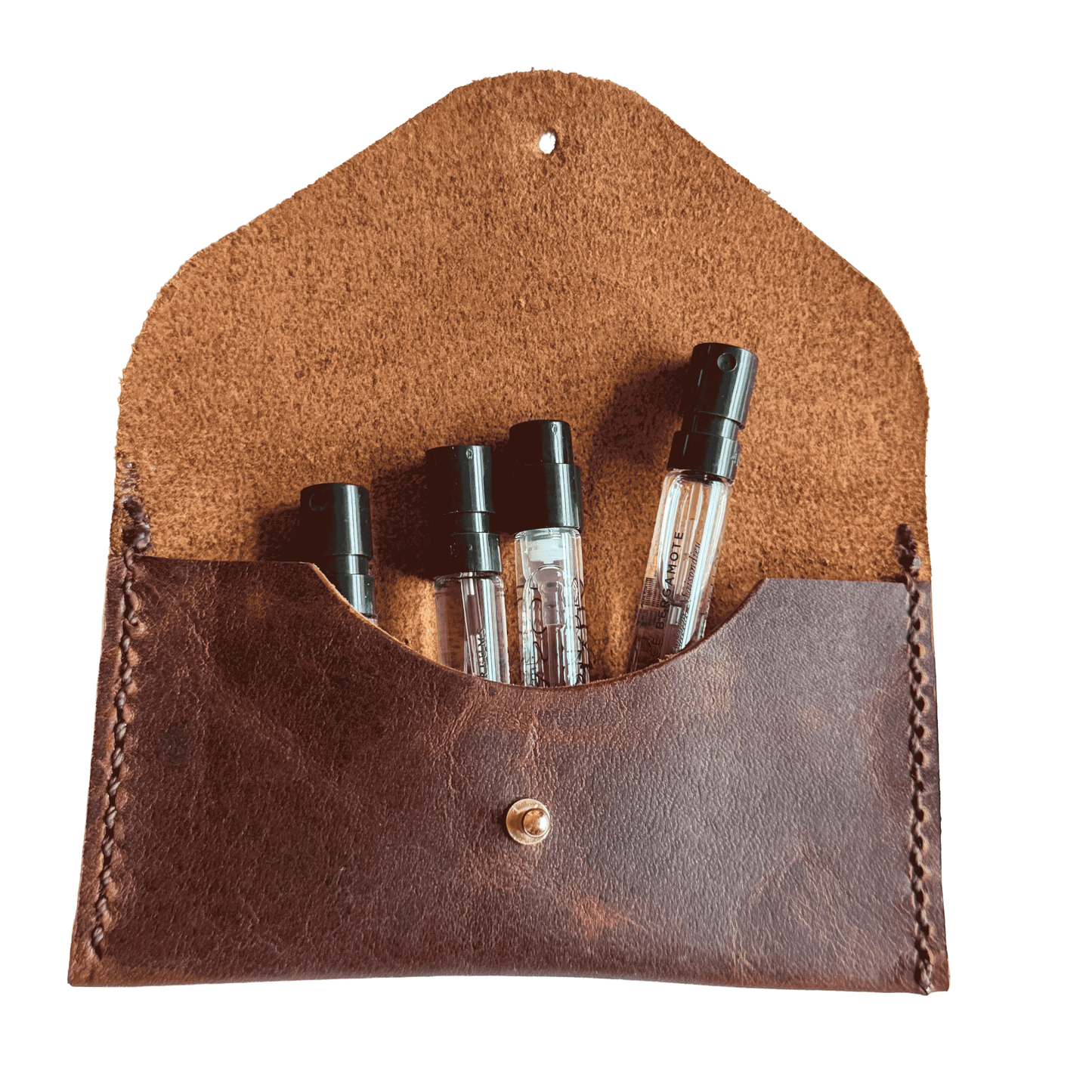 Perfume Pouch for samples brown