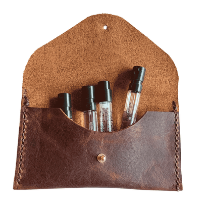 Perfume Pouch for samples brown