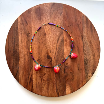 Strawberry Charm Necklace 2